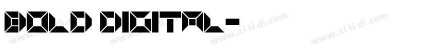 bold digital字体转换